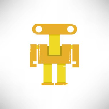 Robot simgesinin vektör illüstrasyonu 