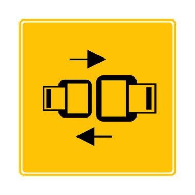 Web simgesi. Emniyet kemerinin vektör çizimi