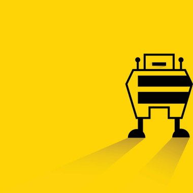 Robot simgesinin vektör illüstrasyonu 