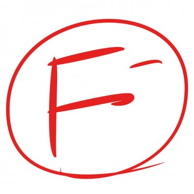 F eksi, not başarısız