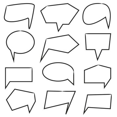 Konuşma baloncuklarının vektör çizimi