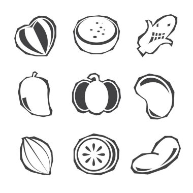 gıda icins vektör illüstrasyon