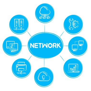 iş kavramı, ağ vektör illüstrasyon