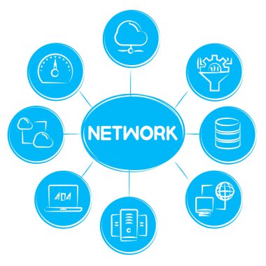 iş kavramı, ağ vektör illüstrasyon