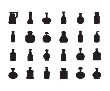 Şişelerin vektör illüstrasyonu