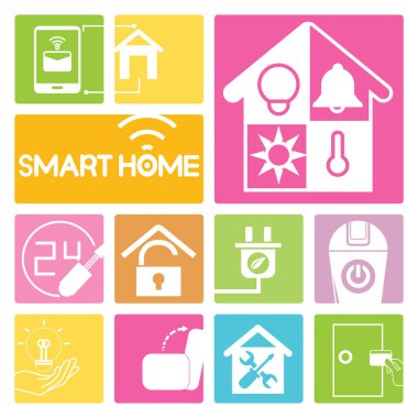 Vektör illüstrasyon. akıllı ev konsepti