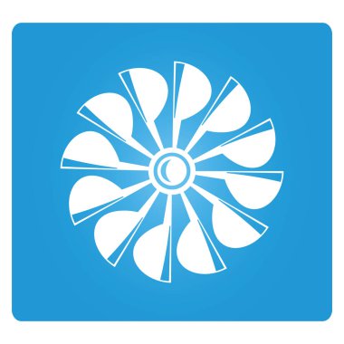 Türbin simgesinin vektör çizimi