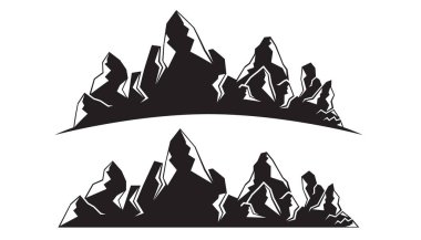 Dağlar vektör Illustration. Seyahat