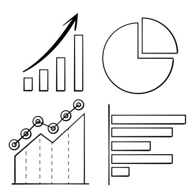 Vektör çizimi, iş simgeleri    