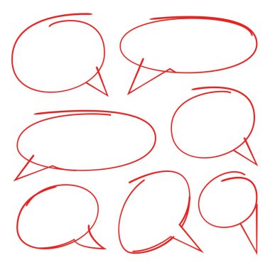 Konuşma baloncuklarının vektör çizimi