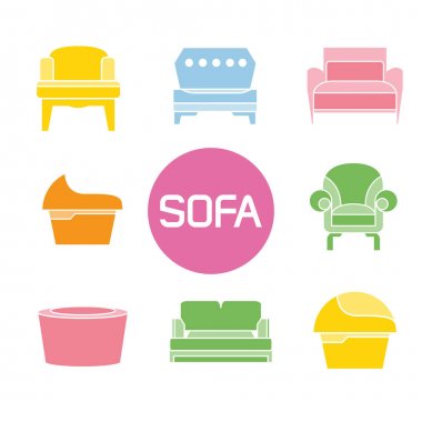 ev dekor, mobilya vektör Illustration