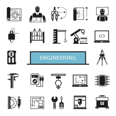 iş kavramı, mühendislik vektör illüstrasyon