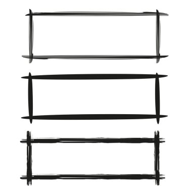 siyah grunge çerçeve kümesi