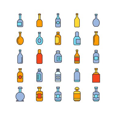 Şişelerin vektör illüstrasyonu