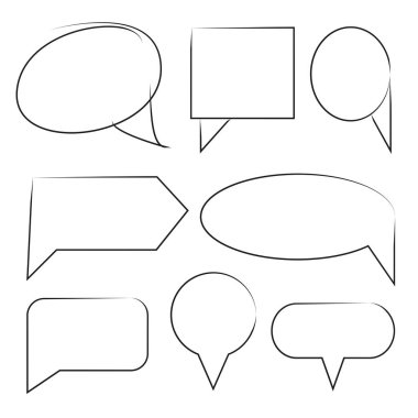 Konuşma baloncuklarının vektör çizimi