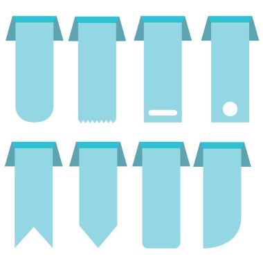 şeritler veya afiş ayarlayın. Vektör Illustration 