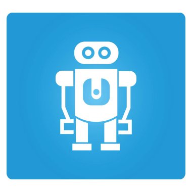 Robot simgesinin vektör illüstrasyonu 