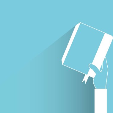 iş kavramı, kitap ile el vektör illüstrasyon 