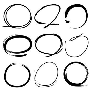 el çizilmiş marker elemanları, sadece vektör illüstrasyon