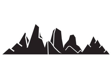 Dağlar vektör Illustration. Seyahat