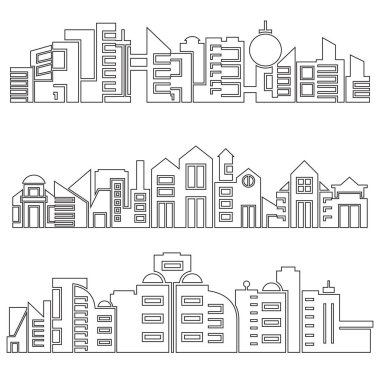 Cityscape binalar vektör Illustration