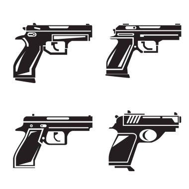 silahların vektör illüstrasyonu, simgeler
