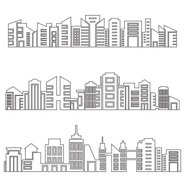 Cityscape binalar vektör Illustration