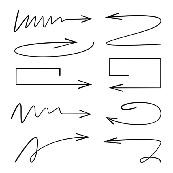 Vector Illustration Arrows Icons — Stock Vector