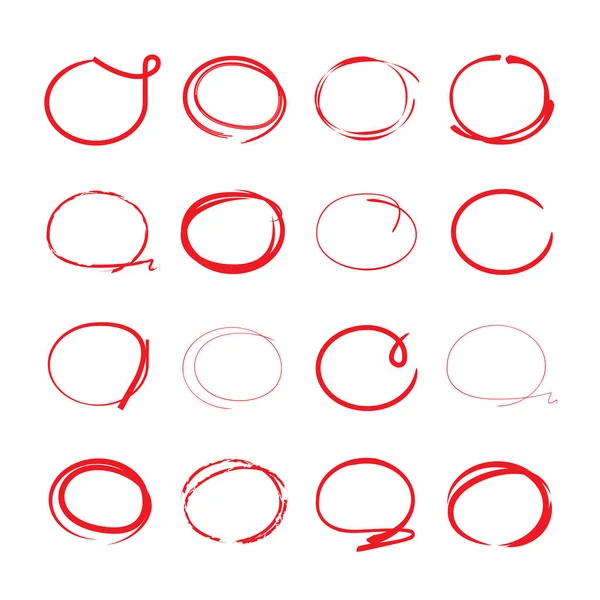 Elementos Marcadores Desenhados Mão Simplesmente Ilustração Vetorial —  Vetores de Stock