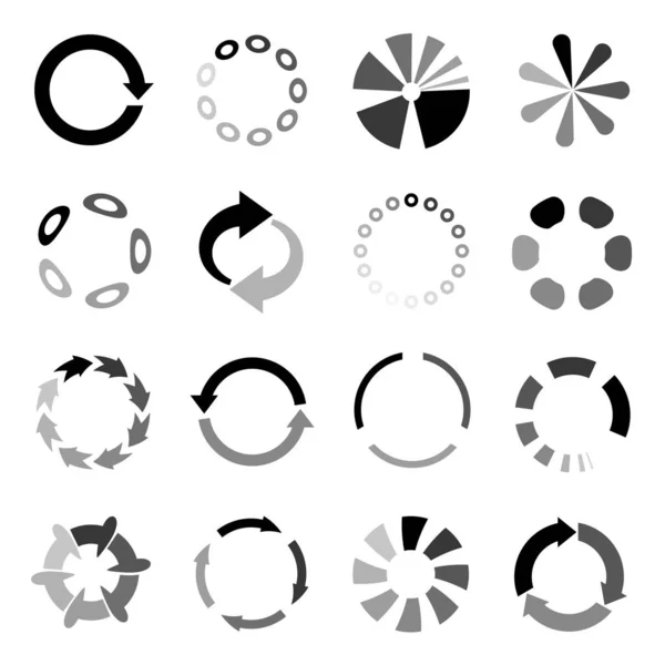 Vector Illustration Circles Icons — Stock Vector