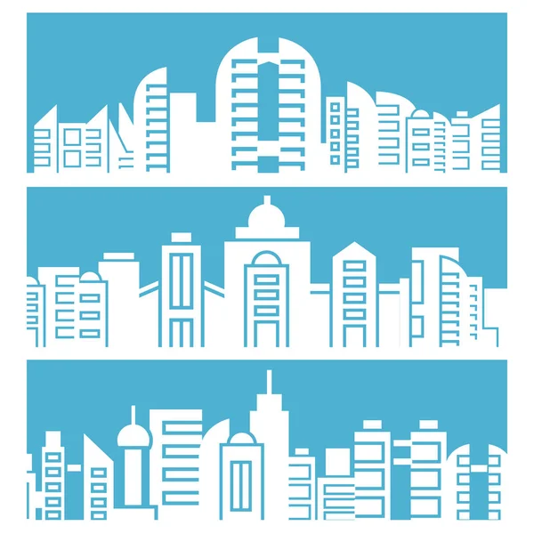 Vector Ilustración Edificios Modernos Ciudad — Vector de stock