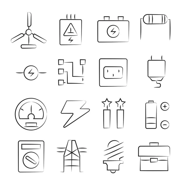 Conjunto Iconos Web Ilustración Vectorial — Vector de stock