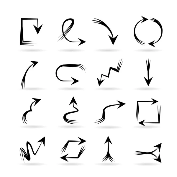 Vector Illustratie Van Pijlen Pictogrammen — Stockvector