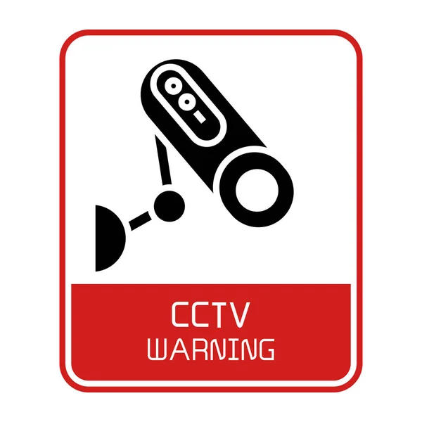 Illustration Vectorielle Signe Avertissement Cctv — Image vectorielle