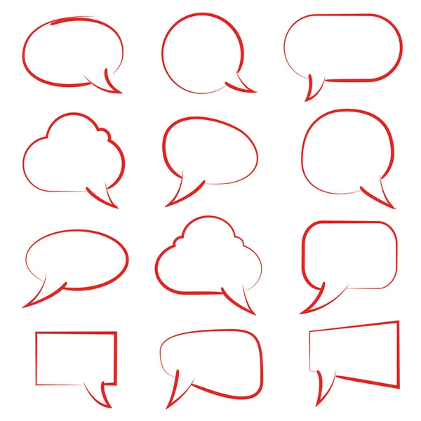 Vector Illustration Speech Bubbles — Stock Vector