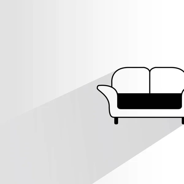 Web Icon Vector Illustration Sofa — Stock Vector