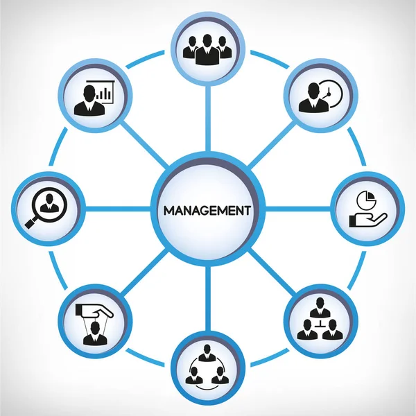 Geschäftskonzept Vektorillustration Des Managements — Stockvektor