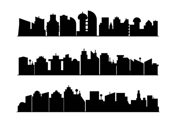 Vektorillustration Der Silhouette Der Stadt — Stockvektor