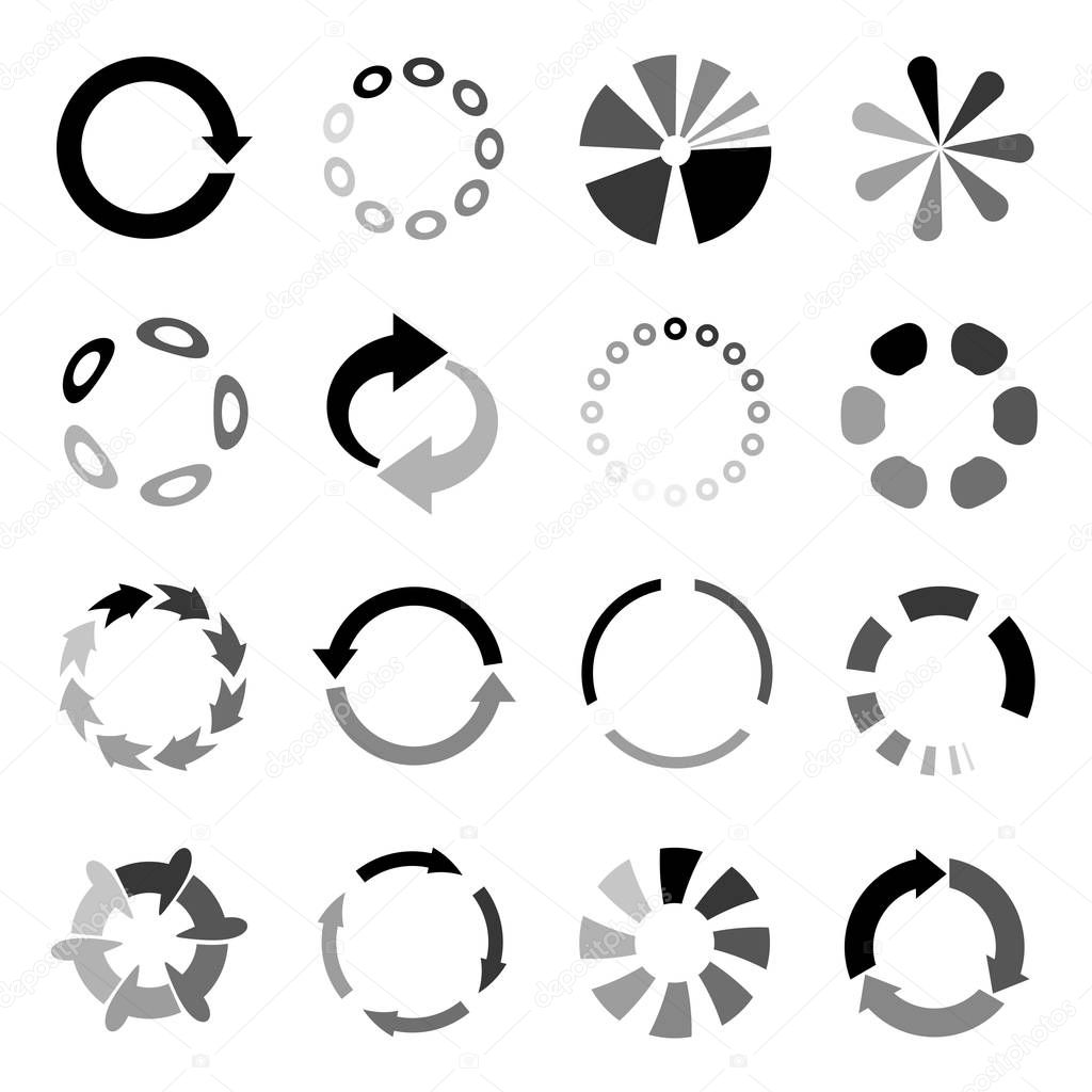 vector illustration of circles, icons