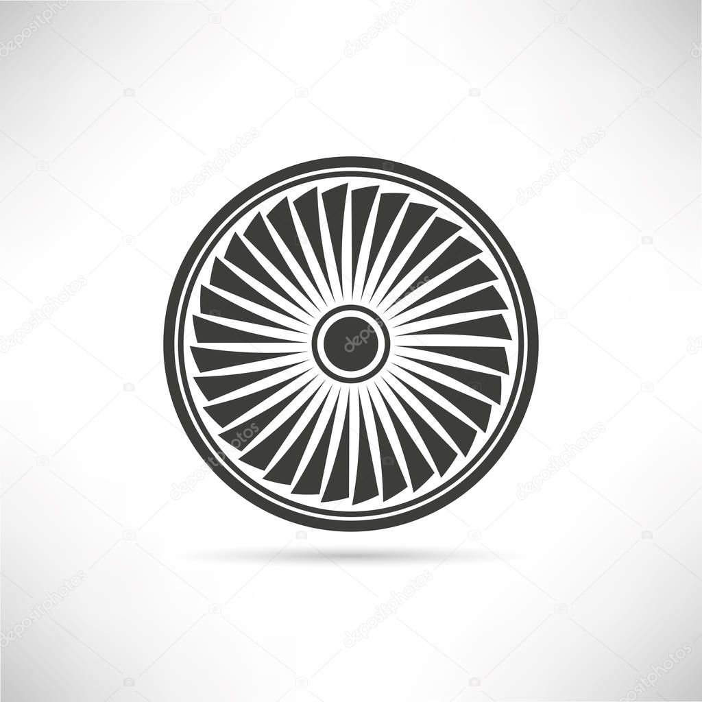 Vector illustration of turbine icon