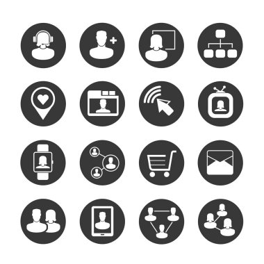 iş simgeleri kümesi, vektör illüstrasyonu