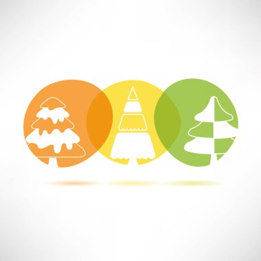 Noel simgeleri kümesi, sadece vektör illüstrasyon 