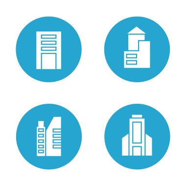 modern binaların vektör Illustration, simgeler