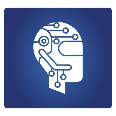 Web simgesi. Yapay Zeka vektör illüstrasyon