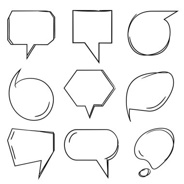Konuşma baloncuklarının vektör çizimi