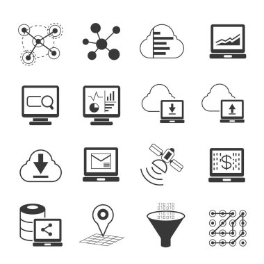 Web simgeler kümesi. vektör çizim      