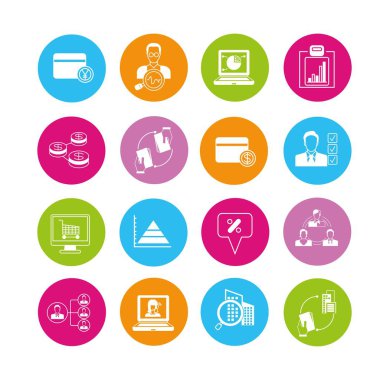 Web simgeler kümesi. vektör çizim    