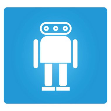 Robot simgesinin vektör illüstrasyonu 