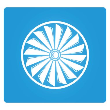 Türbin simgesinin vektör çizimi