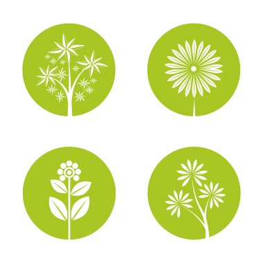 ağaçlar, simgeler vektör Illustration 